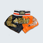 Skanda THAI SHORTS - BLACK/ORANGE