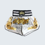 SKANDA THAI SHORTS - WHITE/SLIVER